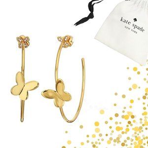 kate spade in a flutter hoops earrings